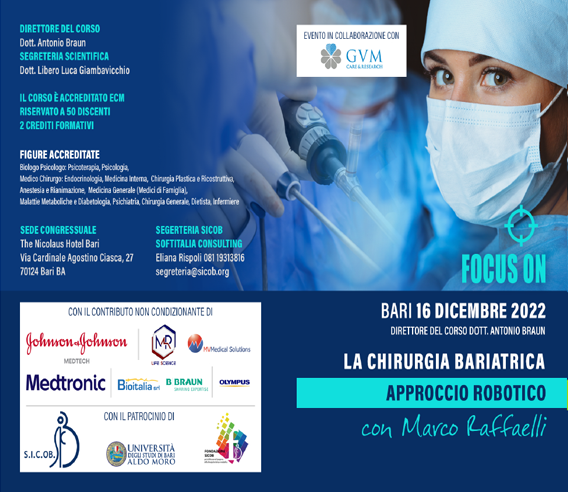 Immagine dell’evento La chirurgia bariatrica Approccio Robotico
