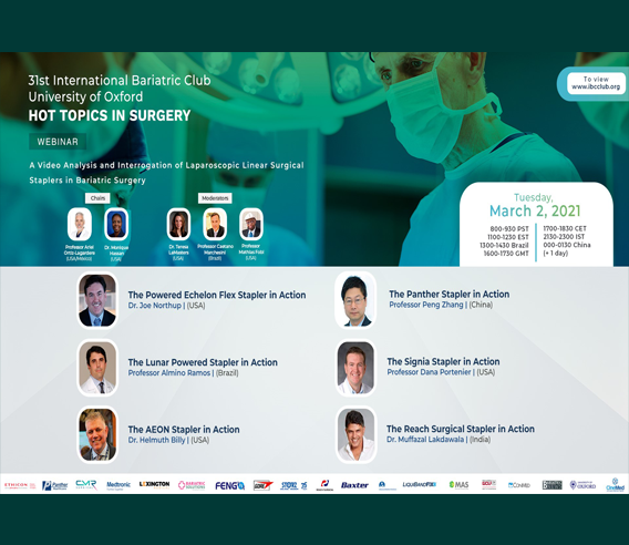 Immagine dell’evento 31st International Bariatric Club University of Oxford Hot Topics in Surgery Webinar