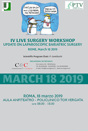 Immagine dell’evento IV LIVE SURGERY WORKSHOP UPDATE ON LAPAROSCOPIC BARIATRIC SURGERY