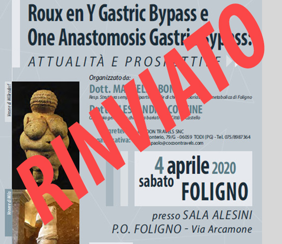 Immagine dell’evento Roux en Y Gastric Bypass e One Anastomosis Gastric Bypass: Attualità e Prospettive