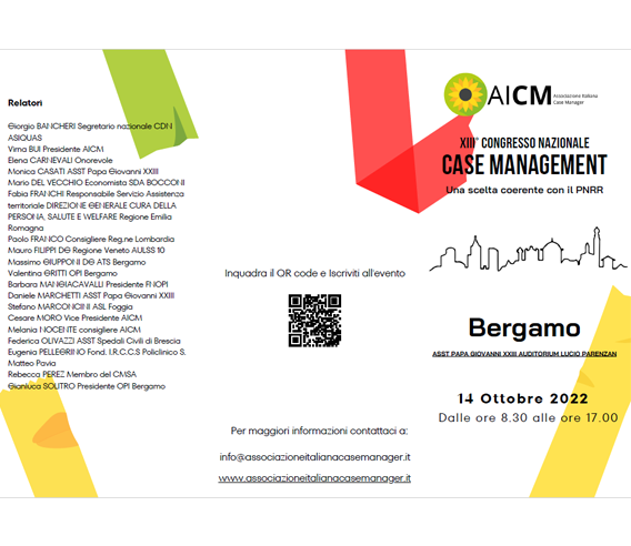 Immagine dell’evento XIII Congresso Nazionale dell'Associazione Italiana Case Manager 